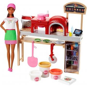 Muñeca y set Barbie Cef pizza