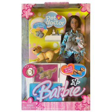 Muñeca Barbie veterinaria de mascotas (AA)