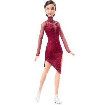 Muñeca Barbie Shero Tessa Virtue, con traje rojo de patinaje artístico y patines de hielo