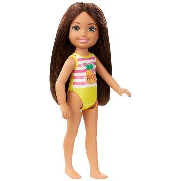 Muñeca Playa Barbie Club Chelsea bañador piña