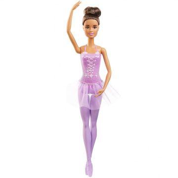 Muñeca Barbie Bailarina castaña, Tutú Lila
