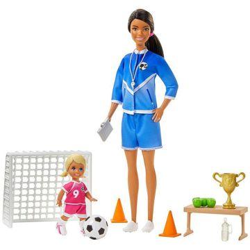 ​Barbie Soccer Coach Playset with Brunette Soccer Coach Doll, Student Doll and Accessories
