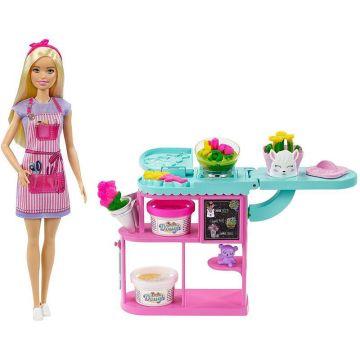 Set de juegos y muñeca Barbie Florista