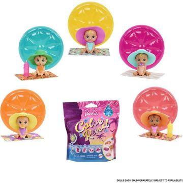 Muñecas bebé Barbie Color Reveal  con 5 sorpresas, serie Arena y sol