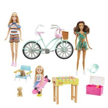 Muñeca, bicicleta y accesorios Barbie Holiday Fun