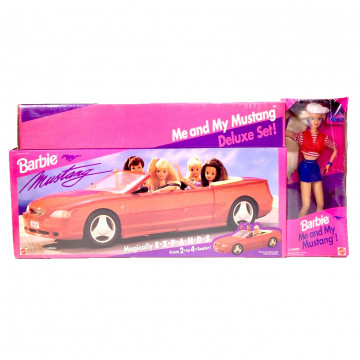 Set de regalo Barbie Mustang Convertible + muñeca Barbie Mustang y yo