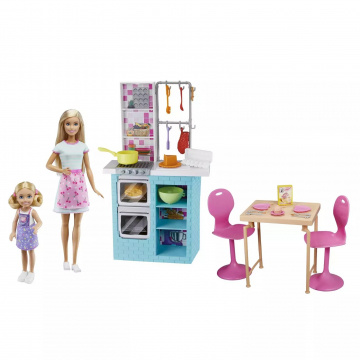 Muñecas Barbie & Chelsea con set y accesorios para hornear