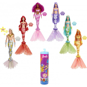 Surtido muñeca Sirena Barbie Color Reveal