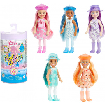 Surtido Muñecas Chelsea Serie Lluvia y Brillos Barbie® Color Reveal™