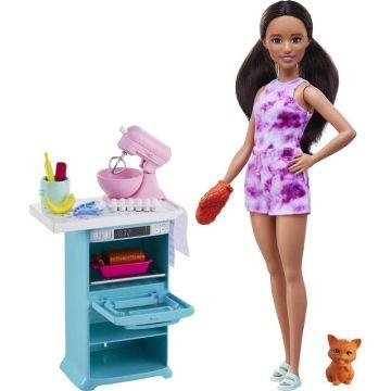 Muñeca Barbie y cocina