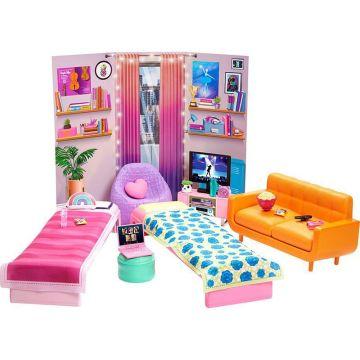 Barbie: Big City, Big Dreams  Dorm Room Playset con muebles y accesorios, de 3 a 7 años