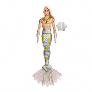 Muñeco Tritón plateado Serie Sirenas Arcoíris Barbie® Color Reveal™