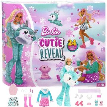 Calendario de Adviento Barbie Cutie Reveal con muñeca y 24 sorpresas
