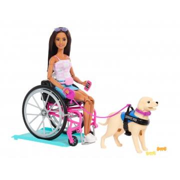 Muñeca Barbie Fashionistas y perro de servicio
