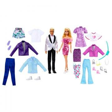 Muñecas Barbie y Ken y set de modas