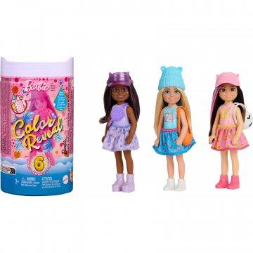Barbie Color Reveal Sporty Series Chelsea Muñeca pequeña con 6 sorpresas