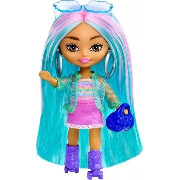Muñeca Barbie Extra Mini Minis con cabello azul