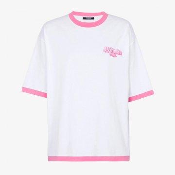 Camiseta Ringer blanca de Balmain x Barbie