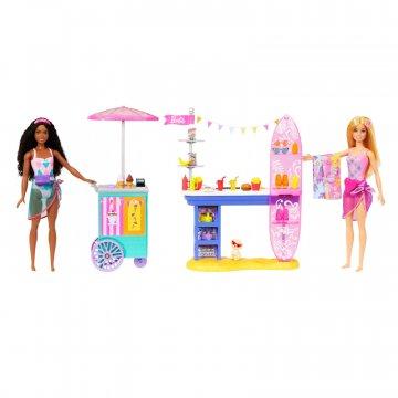 Barbie Beach Boardwalk Playset con muñecas Barbie 