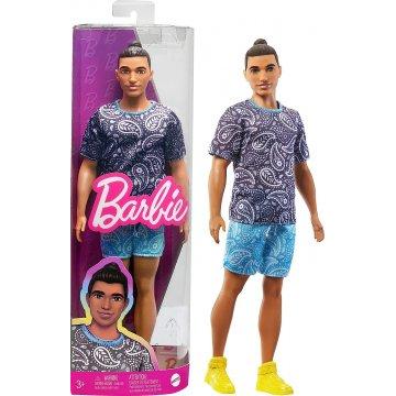Muñeco Ken Barbie Fashionistas 204 con cabello castaño y traje de cachemira