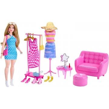 Barbie Fashion & Beauty Set de Juego Estilista y Armario