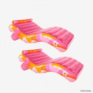 Pack de 2 Tumbonas FUNBOY X Barbie™ Dream Clear Pink