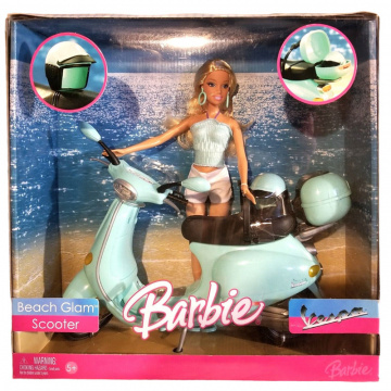 Barbie Beach Glam con Scooter Vespa