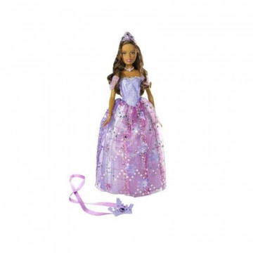 Muñeca Barbie Princesa Glitter (Púrpura)