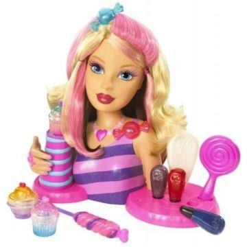 Cabeza de Peinado Estación de Estilo Barbie Candy Glam