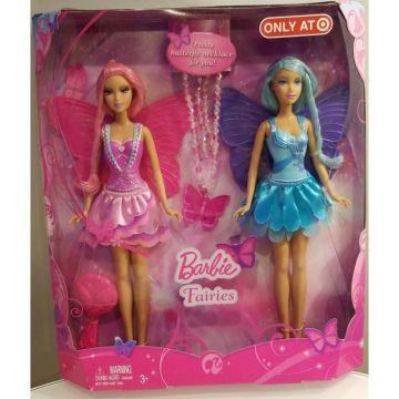 Muñecas Hadas Barbie con un collar de mariposa