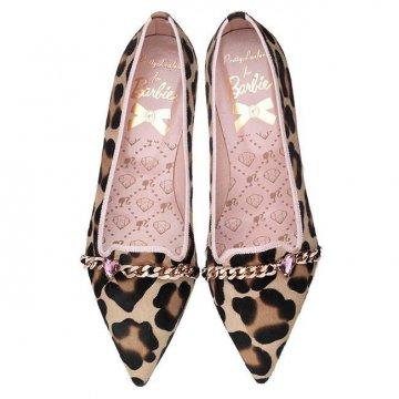 Barbie leopard poni heart crystal and chain de Pretty Loafers