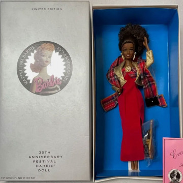 Muñeca Barbie 35th Anniversary Red Velvet Delight Haute Couture