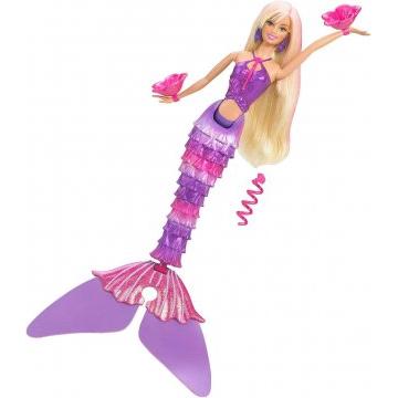 Muñeca Barbie Sirena Swim 'N Dance en un cuento de sirenas