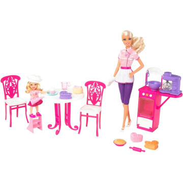 Playset con Barbie y Kelly Barbie Yo Puedo Ser... Chef Pastelera
