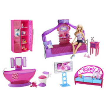 Barbie Gran caja de muebles de hoy con muñeca