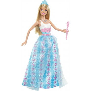 Muñeca Barbie 'Princesas en una fiesta', con vestido azul