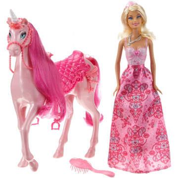 Muñeca Barbie con Unicornio Barbie Princesa