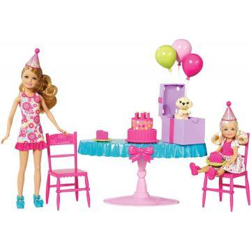 Set de juego fiesta de cumpleaños Barbie Chelsea