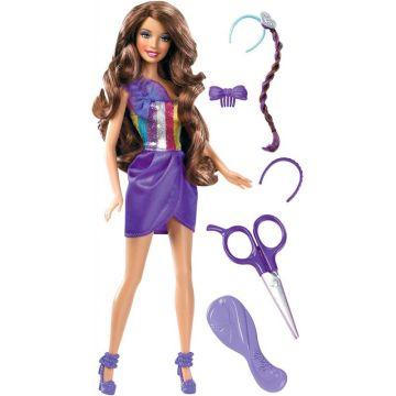 Muñeca Barbie Hairtastic Cut & Style (Morena)