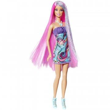 Muñeca Barbie de pelo largo (Pelo rosa)