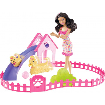 Set de regalo muñeca Nikki y Barbie Puppy Play Park