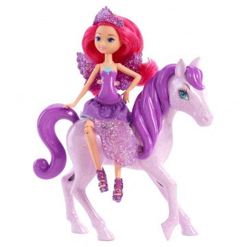 Mini Muñeca Barbie Mariposa con Pony