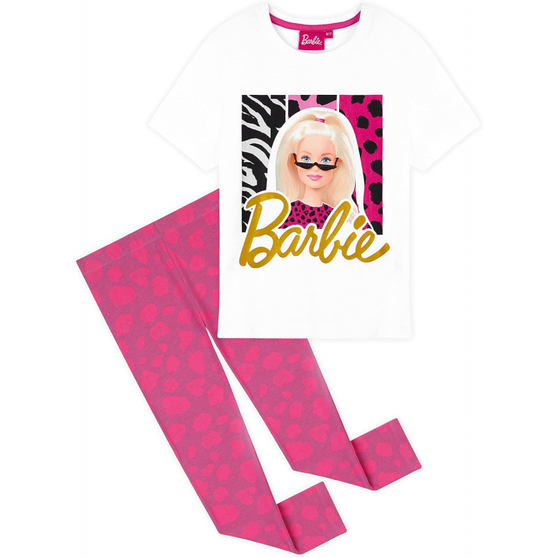 Barbie Conjunto Camiseta y Leggins Niña, Ropa Niña Casual