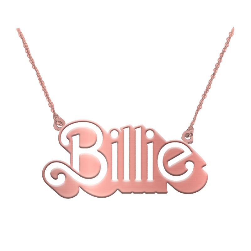 Collar de metal rosa Barbie X Billie Eilish