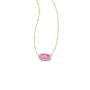 Barbie™ x Kendra Scott Oro Elisa Satellite Collar reversible en cristal rosa iridiscente brillante