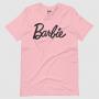 Barbie Classic Logo camiseta rosa unisex