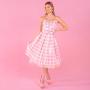 Mattel Barbie Pink Gingham Premium traje para adultos - Barbie La Película