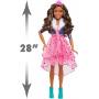 Muñeca Barbie Princesa Aventura Mejor Amiga de la Moda de 28 pulgadas, Cabello Marrón