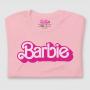 Camiseta rosa con logotipo de Barbie La Película