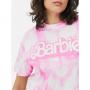 Camiseta Corta De Barbie Con Estampado Tie-Dye